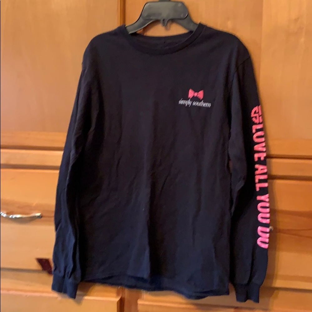 Simply southern love all you do turtle back graphic long sleeve tee size small